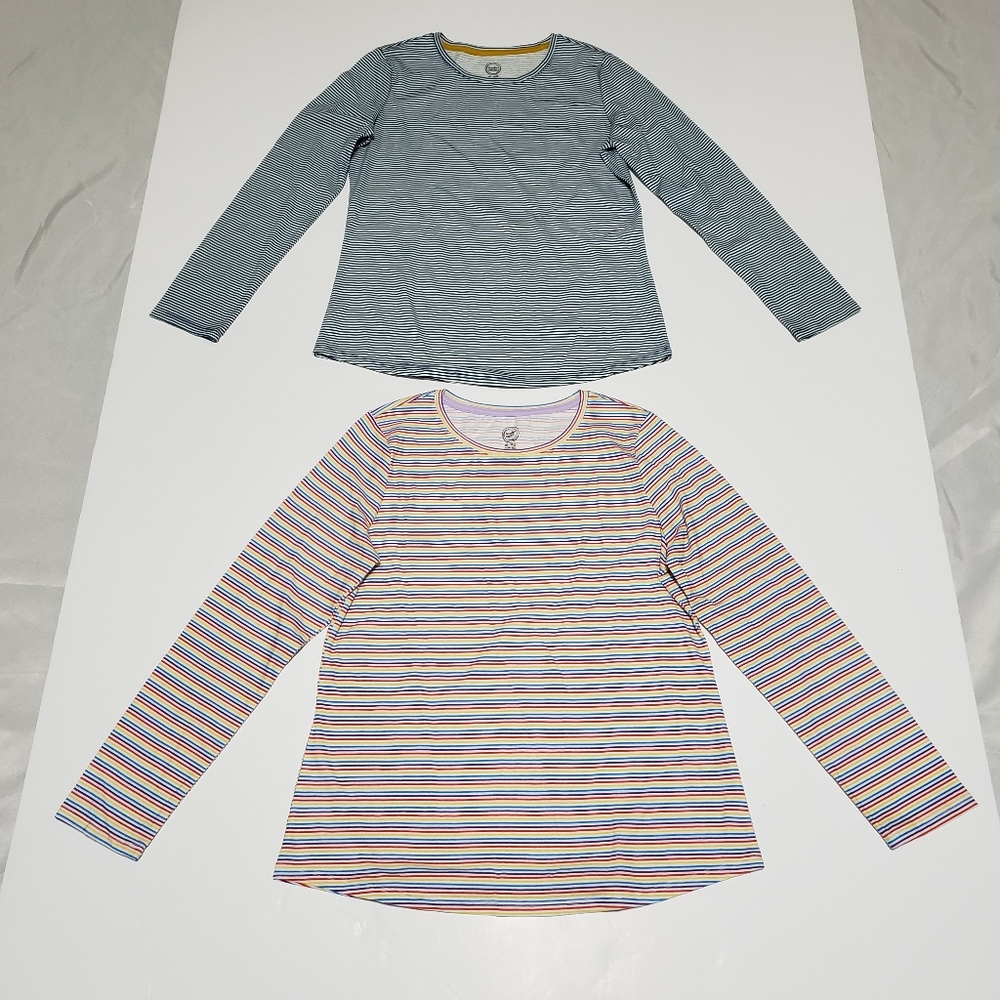 Wonder Nation Girls Long Sleeve T-Shirt Set.